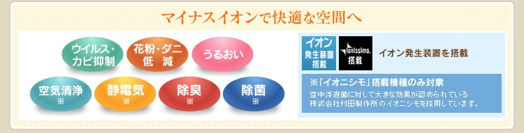 マイナスイオンで快適な空間へ