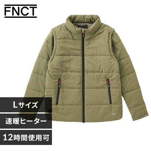 袖取り外し 2way ヒートジャケット FC21614-KHL カーキ Lサイズ