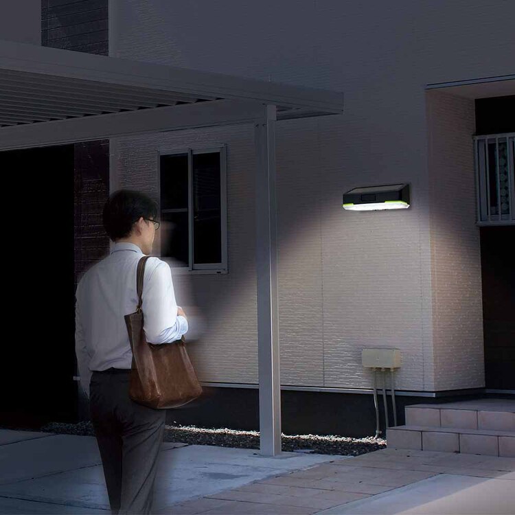 朝日電器株式会社 フラットセンサーウォールライト タイマー ESL-KF400SL 【プラザセレクト】