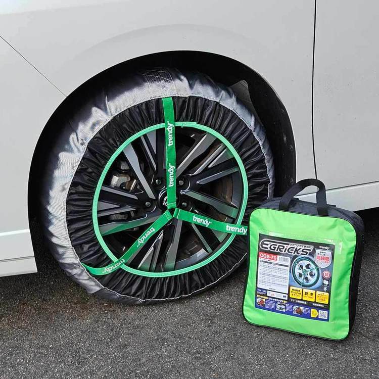 タイヤチェーンスノーソック布簡単装着非金属チェーンジャッキアップ不要雪道ソックスオートソック布製タイヤチェーンGRICSグリックスGranbeat