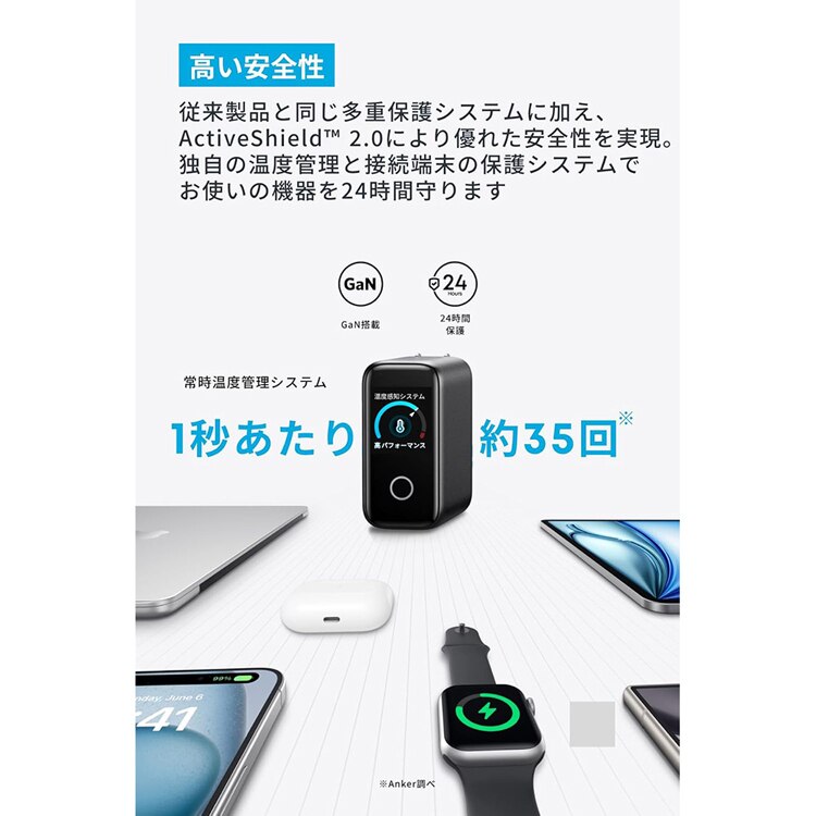 Anker アンカー Charger（140W， 4 ポート） with USB-C & USB-C ケーブル B2697N 【プラザセレクト】