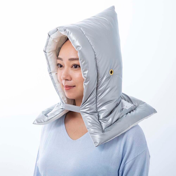 日本防炎協会認定 アルミ防災ずきん Mサイズ シルバー 31-6003 【プラザセレクト】