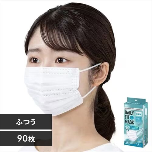 �y90���z  DAILY FIT MASK (���S��4mm) �}�X�N �ӂ��T�C�Y �i�m�G�A�[�t�B���^�[�v���X 30�����~3