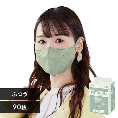 �y90���z DAILY FIT MASK �J���[�}�X�N �ӂ��T�C�Y 30�����~3 �s�X�^�`�I 