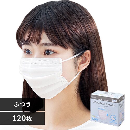 �y120���z�f�B�X�|�[�U�u���}�X�N �ӂ��T�C�Y �z���C�g ��e��  DISPOSABLE �}�X�N