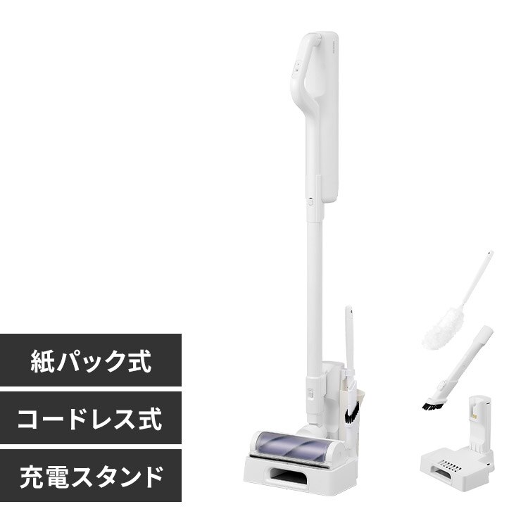 充電式紙パックスティッククリーナー SBD78DCBLP-W ホワイト