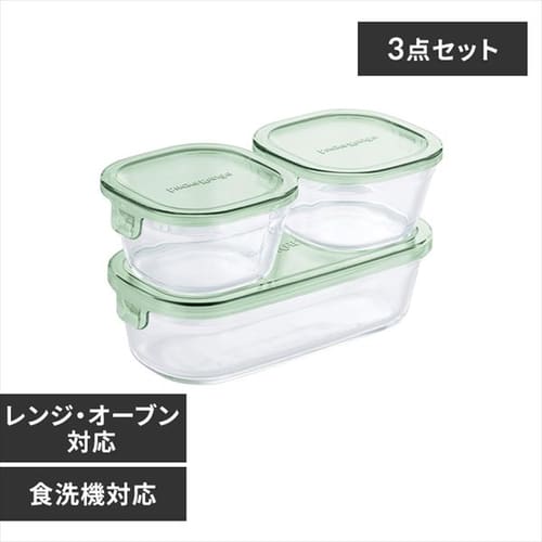 iwaki �ۑ��e�� �p�^3�_�Z�b�g �O���[�� PSCPRN3G2   