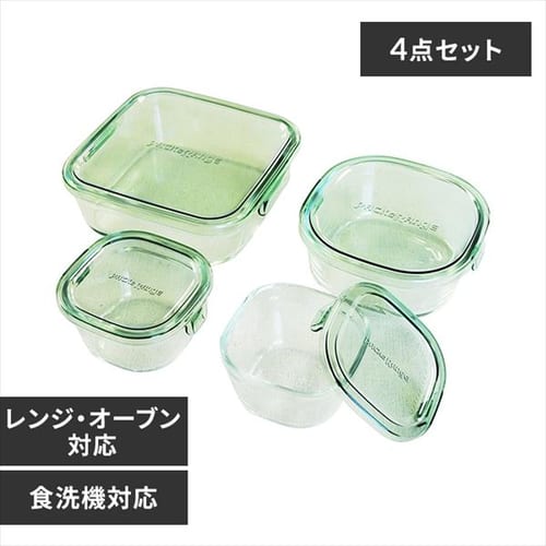 iwaki �ۑ��e�� �p�^4�_�Z�b�g PSCPRN4G1 �O���[�� 