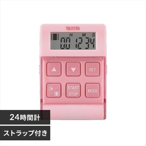 TANITA �f�W�^���^�C�}�[ �o�C�u���[�V�����^�C�}�[24���Ԍv �N�C�b�N �^�j�^ TD-370N-PK �s���N