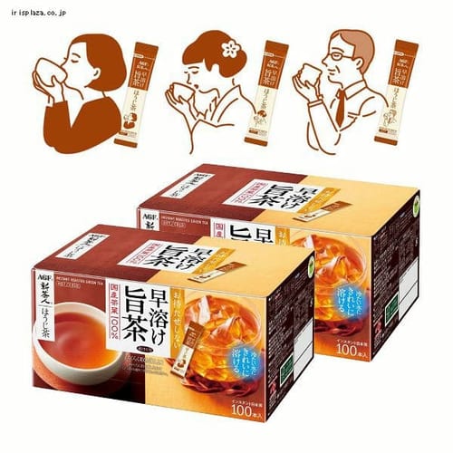 【2個】AGF 「新茶人」 早溶け旨茶 ほうじ茶スティック 100本
