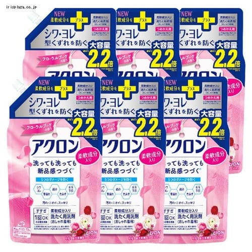 LION �y6�Z�b�g�z�A�N���� �t���[�����u�[�P�̍��� �߂����p�� 850ml 