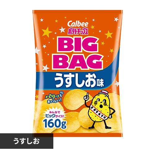 カルビー ビッグバッグポテトチップスうすしお味 160g うすしお