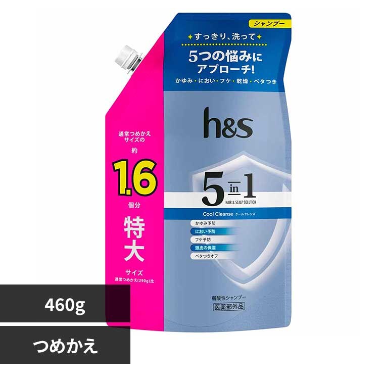 P&G h&s 5in1 �N�[���N�����Y �V�����v�[ �߂�������T�C�Y 