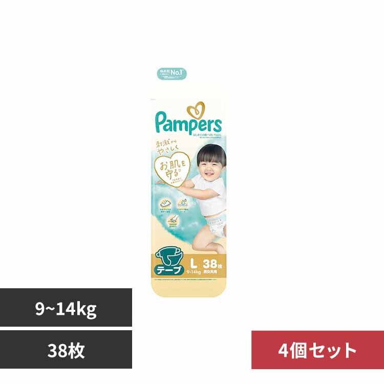 P&G�W���p��������� �y�S�Z�b�g�z�p���p�[�X �͂��߂Ă̔��ւ̂����΂� / �X�[�p�[�W�����{ L38��(9-14kg)�~4 