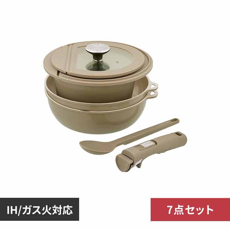 LIV PLUS �t���C�p�� �[�^�t���C�p�� �|�b�g �K���X�W �n���h�� �X�v�[�� 7�_�Z�b�g IH �K�X�ΑΉ� SONOMA �\�m�} �O���[�W�� LV-0403 