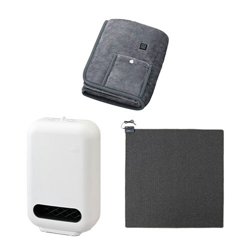 �Z���~�b�N�q�[�^�[ �l���Z���T�[ �z���C�g / �z�b�g�J�[�y�b�g 2�� 176�~176cm / USB�d�C�ѕz 90�~60cm �O���[