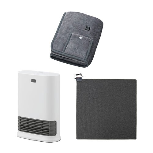 �啗�ʃZ���~�b�N�t�@���q�[�^�[ W�Z���T�[ �z���C�g / �z�b�g�J�[�y�b�g 2�� 176�~176cm / USB�d�C�ѕz 90�~60cm �O���[