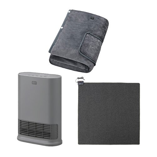 �啗�ʃZ���~�b�N�t�@���q�[�^�[ W�Z���T�[ �O���[ / �z�b�g�J�[�y�b�g 2�� 176�~176cm / USB�d�C�ѕz 160�~80cm �O���[