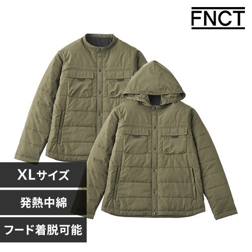中綿保温フード付きブルゾン FC22504-KHXL XLサイズ カーキ