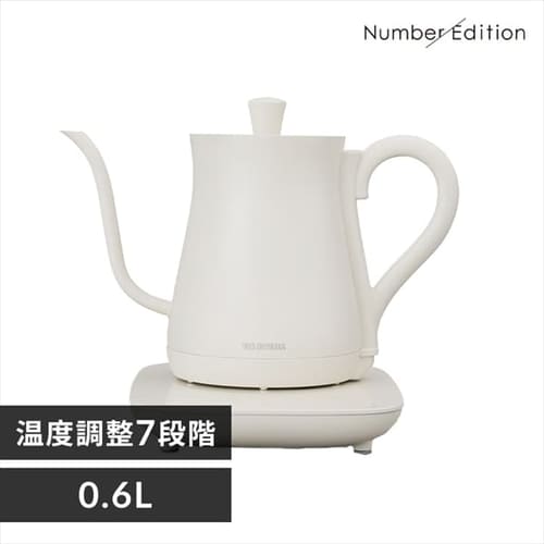 電気ケトル 0.6L ドリップ 温度調節付 IKE-C601T-CW ホワイト