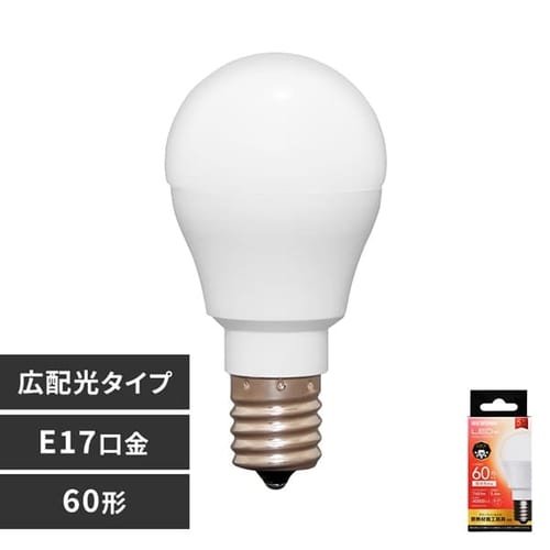 LED�d�� E17���� �L�z���^�C�v 60W�`���� �d���F ���`���Ή� �f�M�ގ{�H���Ή� LDA6L-G-E17-6T8