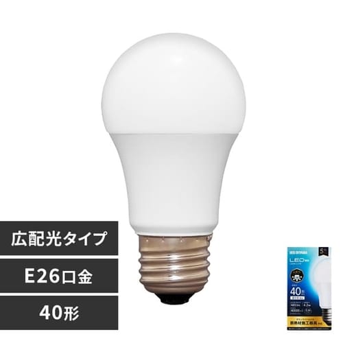 LED�d�� E26���� �L�z���^�C�v 40W�`���� �����F ���`���Ή� �f�M�ގ{�H���Ή� LDA4N-G-4T8