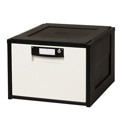 チェスト オフィス 収納ケース 鍵付き スタッキング HG-301ブラック