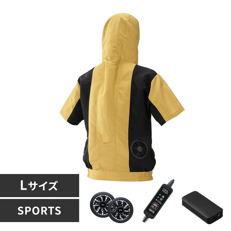 �N�[���E�F�ASPORTS�Z�b�gL ���� �t�[�h�L CSHS-L02-Y �C�G���[