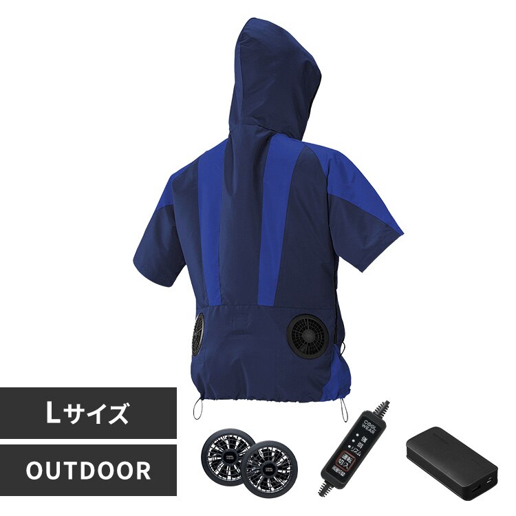 �N�[���E�F�AOUTDOOR�Z�b�g L ���� �t�[�h�L COHS-L02-A �u���[