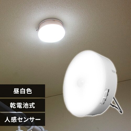 センサーライト LED 乾電池式 マルチタイプ 昼白色 BSL40MN-WV2