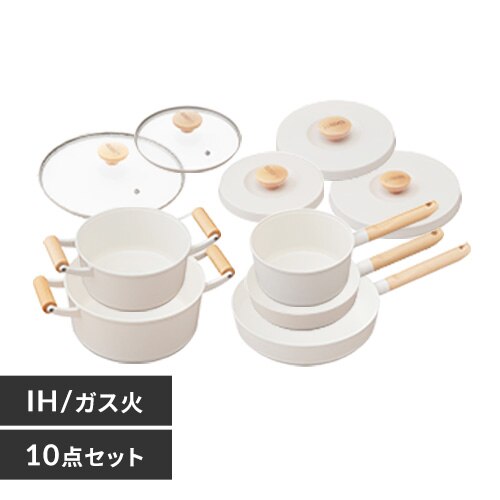 �t���C�p�� 10�_�Z�b�g IH/�K�X�Ή� ���I���g LUO-SE10W �z���C�g