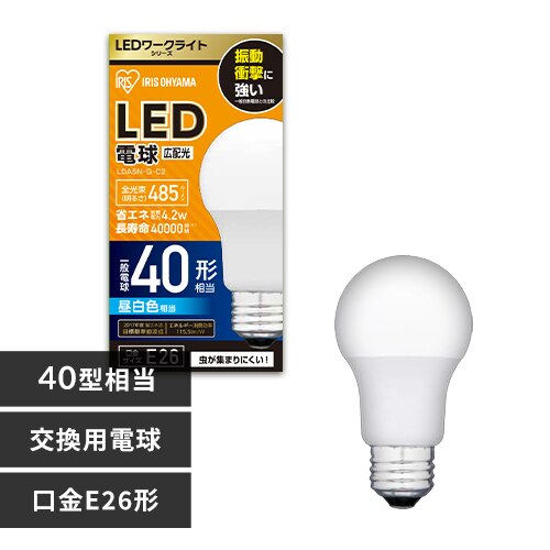 LED�d�� ���[�N���C�g�����p �L�z���^�C�v E26 LDA5N-G-C2
