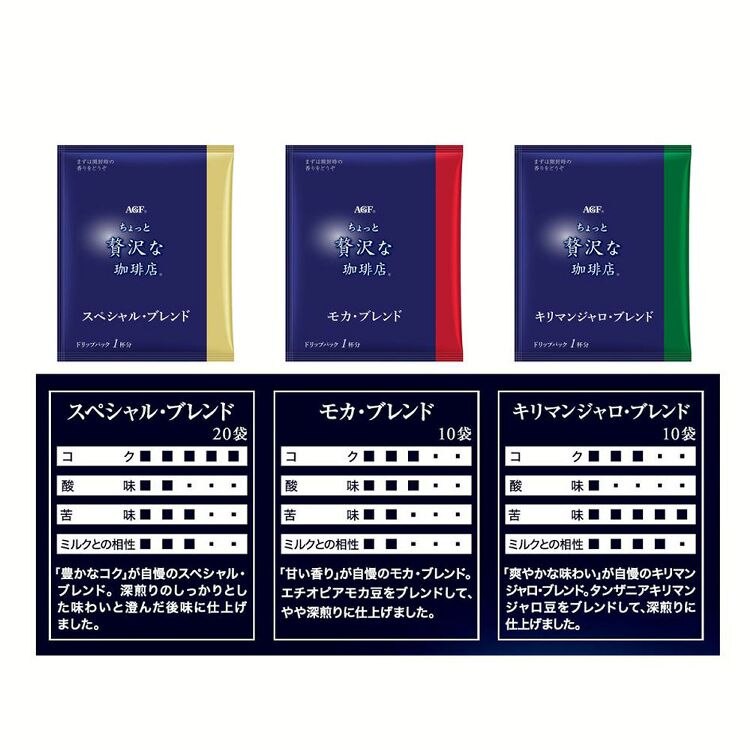 AGF 「ちょっと贅沢な珈琲店」 レギュラー・コーヒー ドリップパック アソート40袋