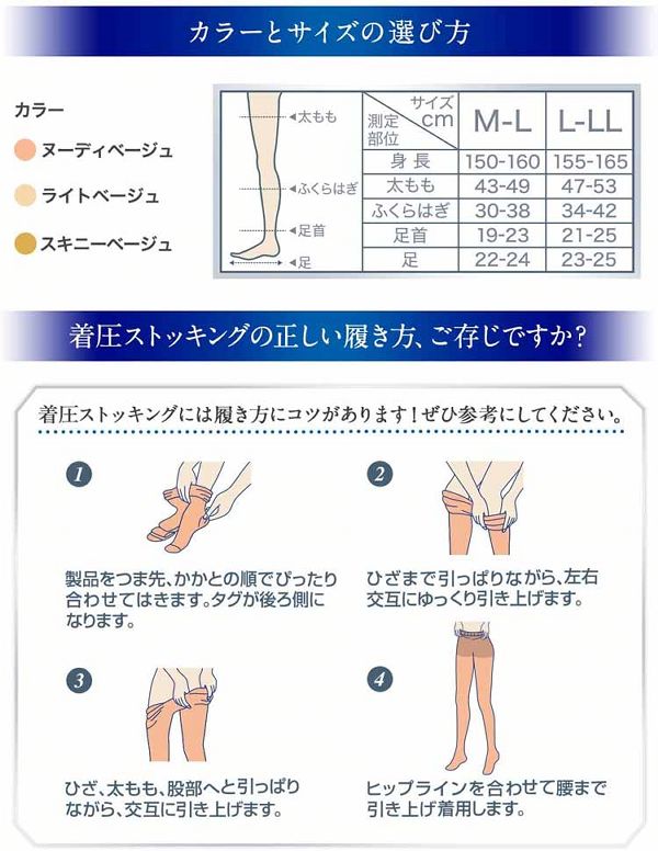 メディキュット ヌーディーマジック ライトベージュ M-L 【プラザセレクト】