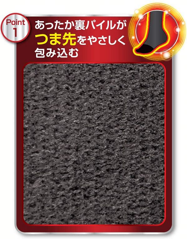 おそとでメディキュットあったかタイツつま先カバー L ブラック 【プラザセレクト】