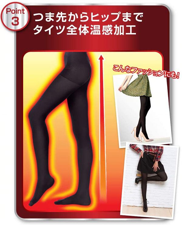 おそとでメディキュットあったかタイツつま先カバー L ブラック 【プラザセレクト】