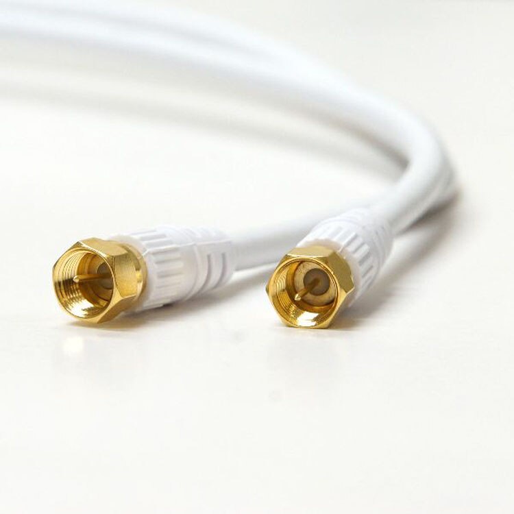 4K8K対応地デジBSffコード同軸ケーブルテレビ接続ケーブルS-4C-FBアンテナケーブル1.5m両側ネジ式コネクタ白ホーリック 