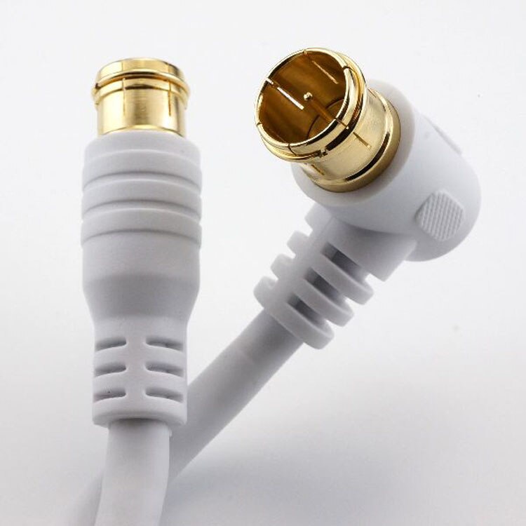 4K8K対応地デジBSflコード同軸ケーブルテレビ接続ケーブルS-4C-FBアンテナケーブル3mL字差込式/差込式コネクタ白ホーリック
