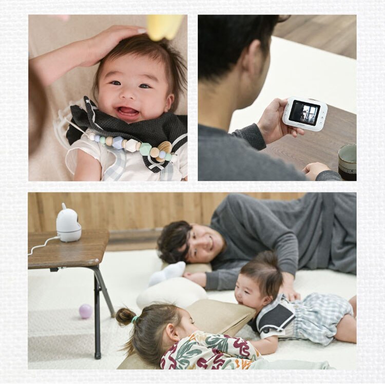 KISSBABY ベビーモニター ワイヤレス カメラ ワイヤレスベビーモニターmi・te・te 1750204077