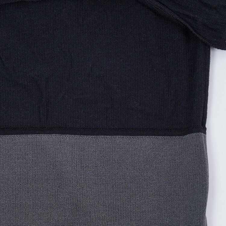 Fukuske 満足 美温活 はらまき心地 腹巻付き長袖シャツ 無地 8分袖 襟ぐり広め 37-4906G 【プラザセレクト】