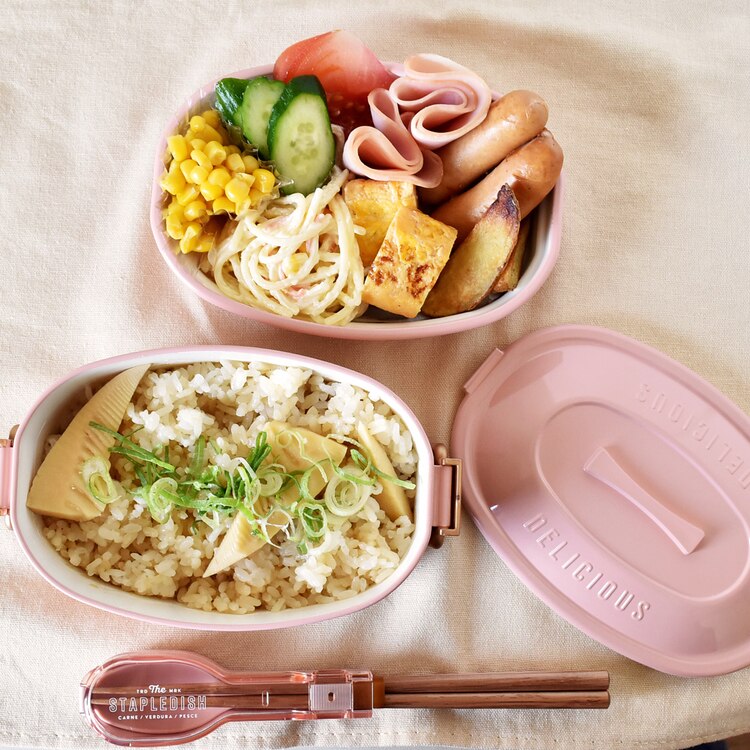 ランチボックス弁当箱一段弁当箱バックルレディース女子2段弁当おしゃれかわいい抗菌清潔安心バクテキラーステイプル抗菌タイトロックランチ2段サブヒロモリ