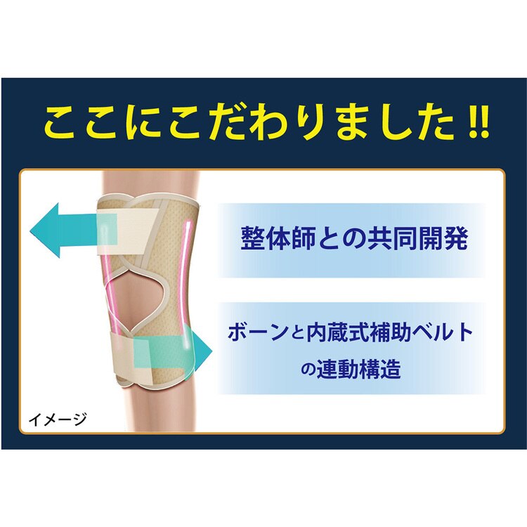 膝サポーターひざサポーター変形性膝関節症レディースメンズ男女兼用ベルトでギュッ!ひざnaossサポーターnoble