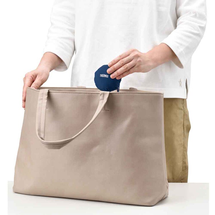サーモス たたまず丸めるエコバッグ 18L RFL-018 BE 【プラザセレクト】