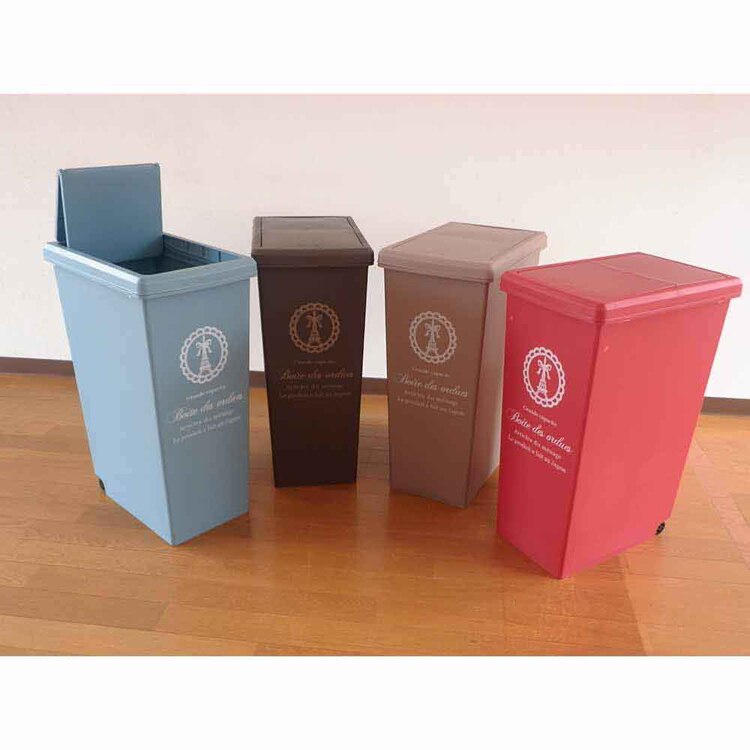 平和工業 スライドペール 45L（パリス柄） 【プラザセレクト】