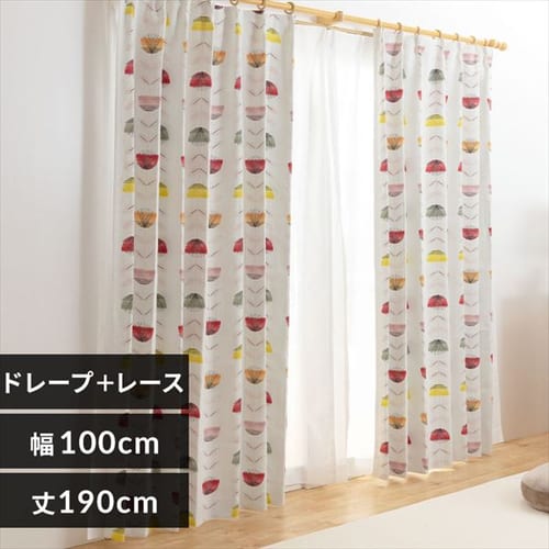 �k�����Ռ��J�[�e�� 4P IP�f�B���v�� ��100cm�~��190cm 4���g�� ���b�h