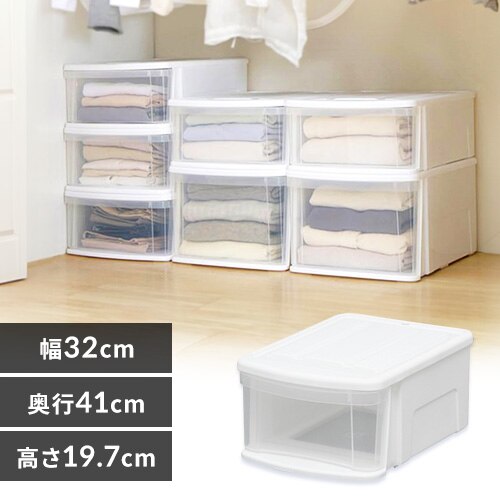 【単品】チェストI SS ホワイト/クリア