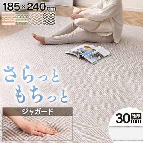 ���O ���E�N�b�V�������O �W���K�[�h�� 185cm�~240cm 3�� ����3cm �G�X�j�b�N/���b�h ACRJ-1824E