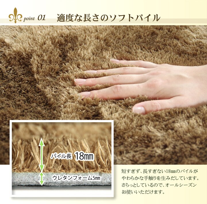 ラルジュ長方形200&times;250cmイケヒコ 