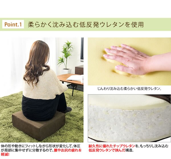 リビング座布団 角 CN-60Rブルー 2