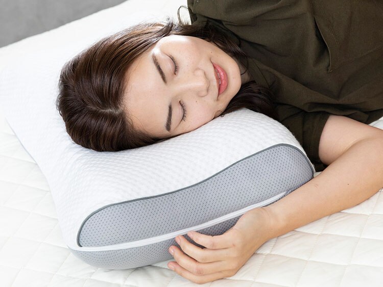 枕まくらマクラピローハニカムジェル構造ハニカムジェル二層ハイブリッド枕体圧分散通気性リバーシブル寝具ハニカムジェル二層ハイブリッド枕/フロートホワイト/グレークリアグローブ